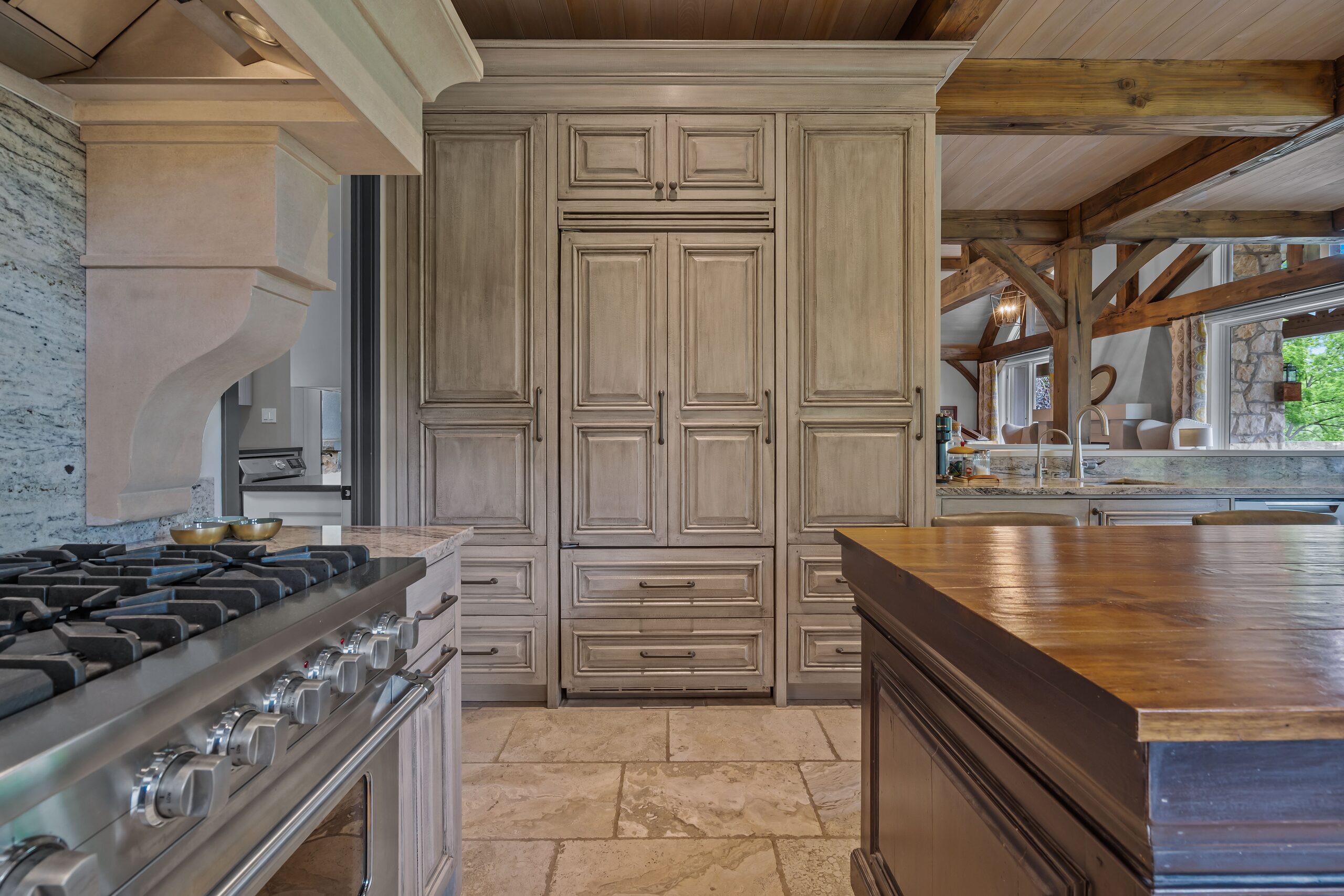 The kitchen island