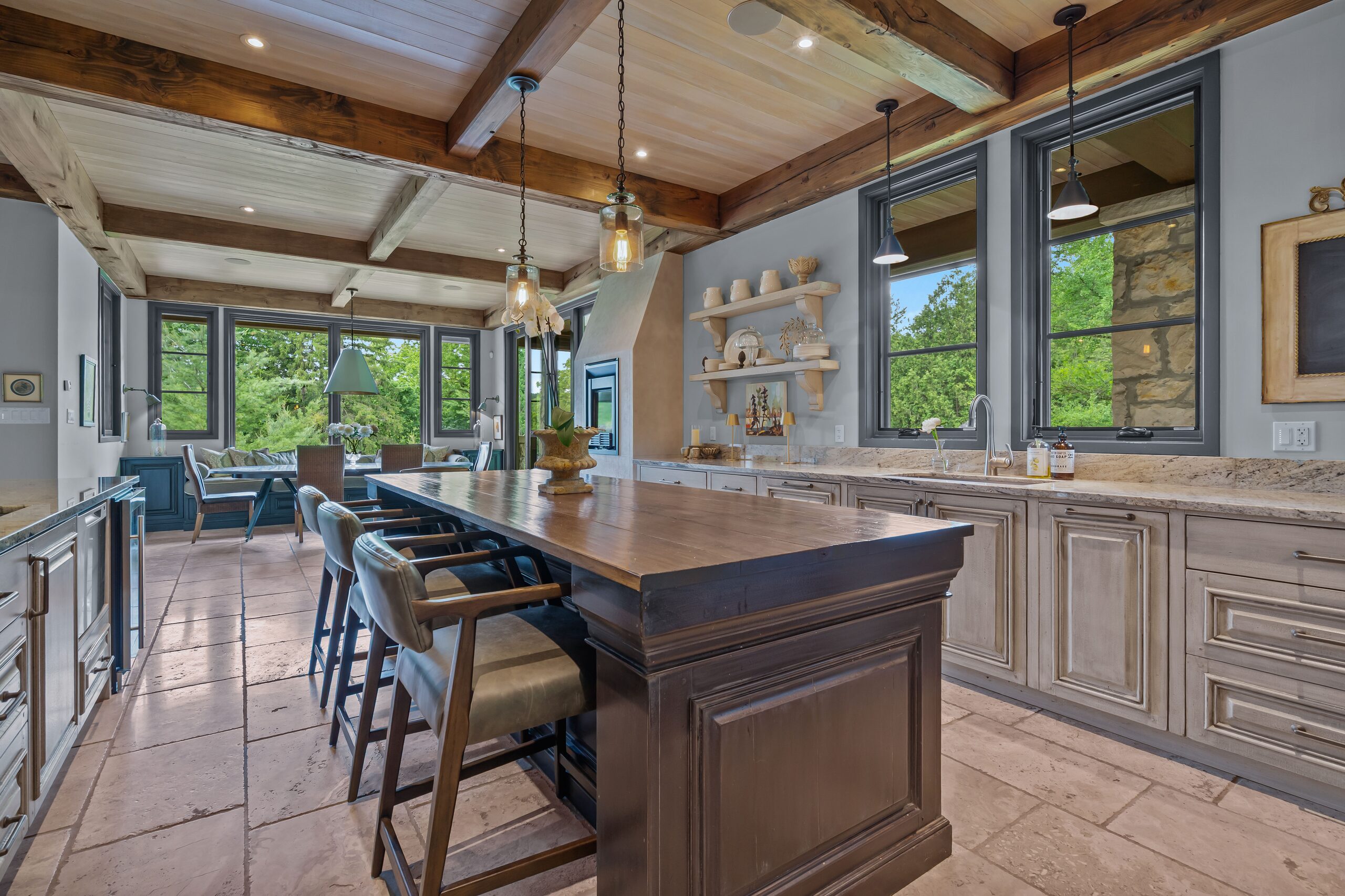 The gourmet kitchen