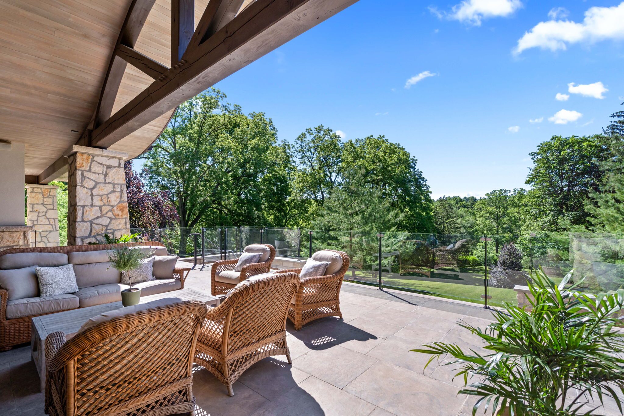 The covered terrace