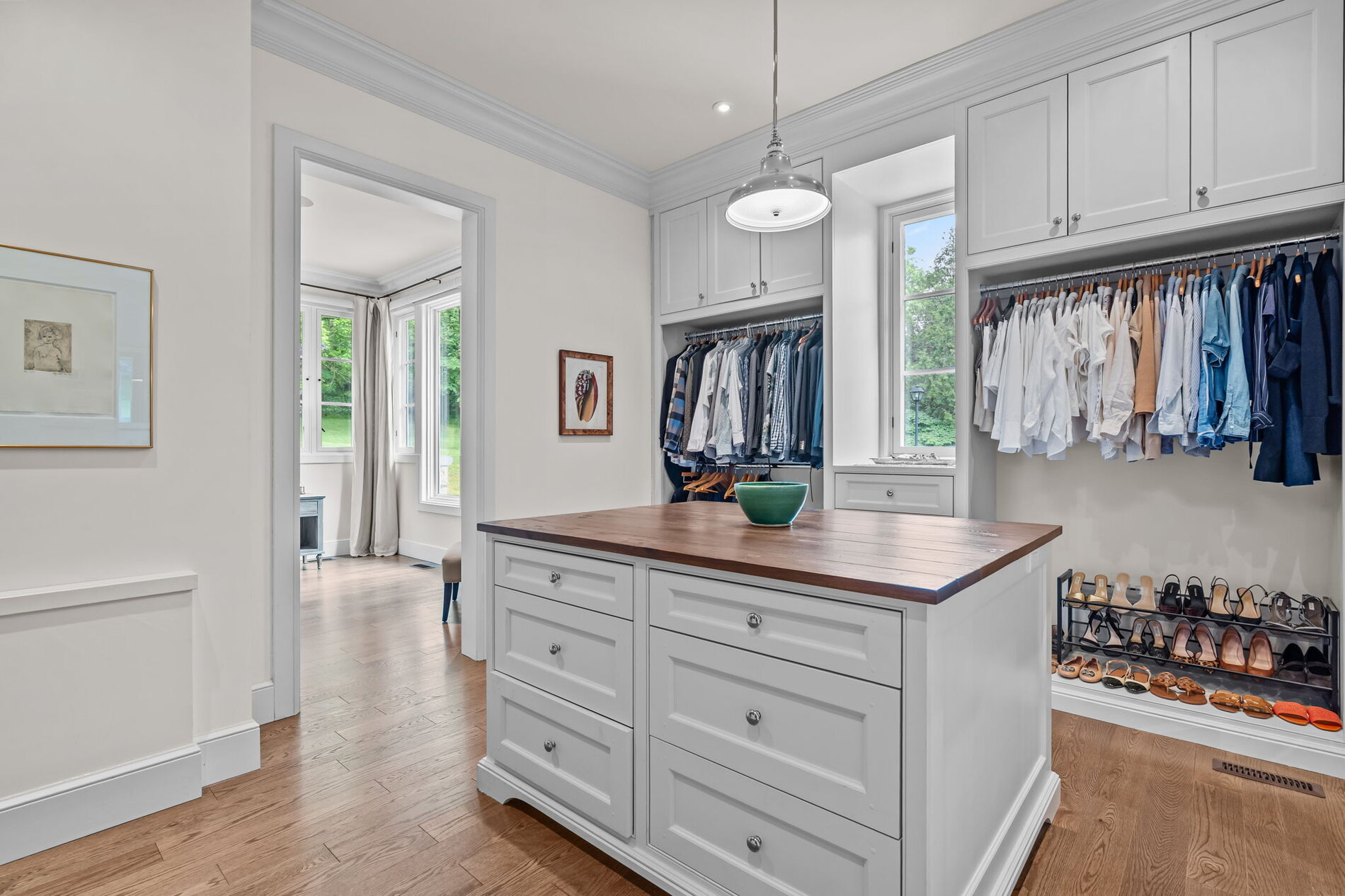 Walnut dressing room