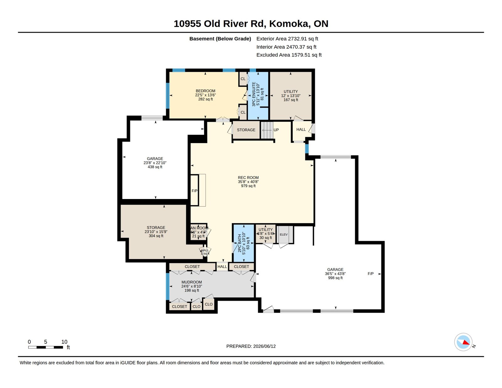 Lower level floor plan